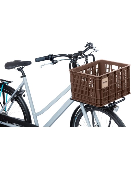 Basil fietskrat M brown 29.5L recycled