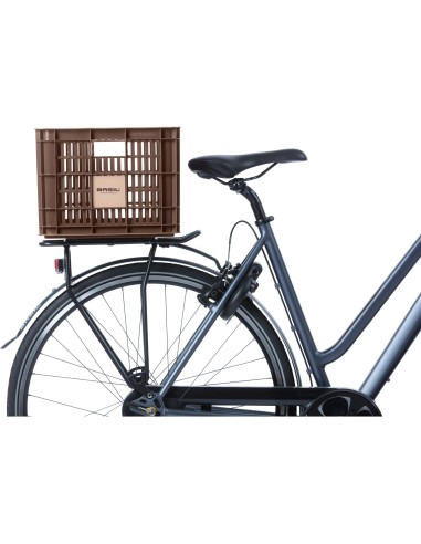 Basil fietskrat M brown 29.5L recycled