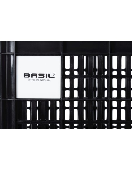 Basil fietskrat L 40L recycled zwart