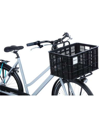Basil fietskrat L 40L recycled zwart