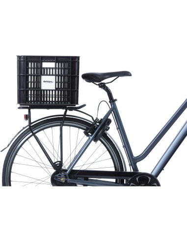 Basil fietskrat L 40L recycled zwart