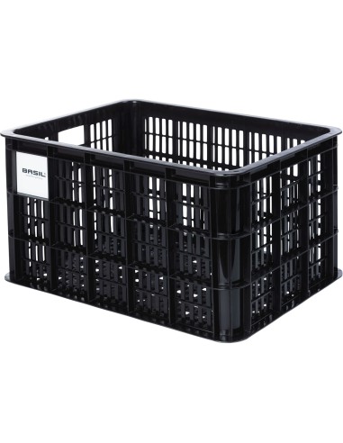 Basil fietskrat L 40L recycled zwart