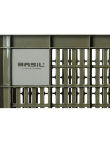 Basil fietskrat L moss green 40L recycled