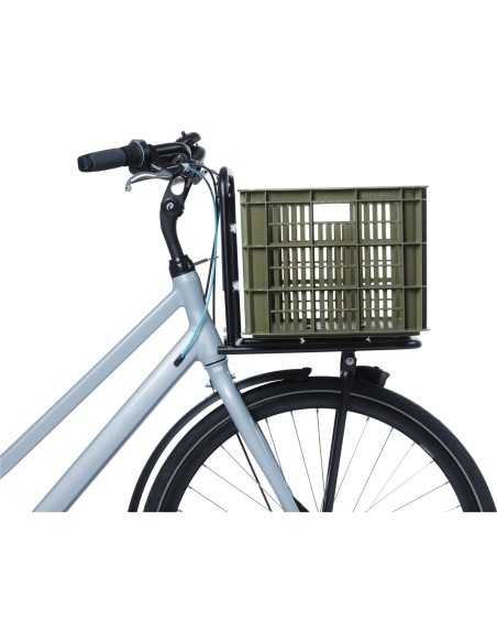 Basil fietskrat L moss green 40L recycled