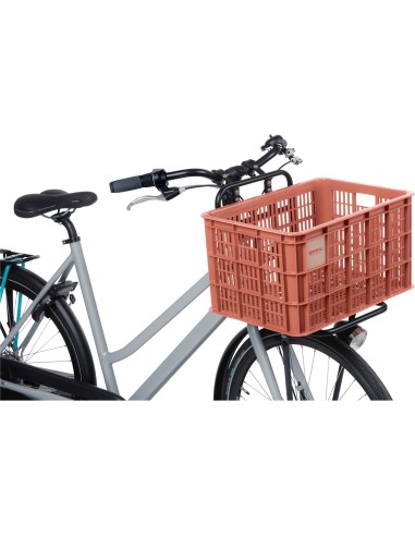 Basil fietskrat L terra red 40L recycled