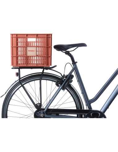 Basil fietskrat L terra red 40L recycled
