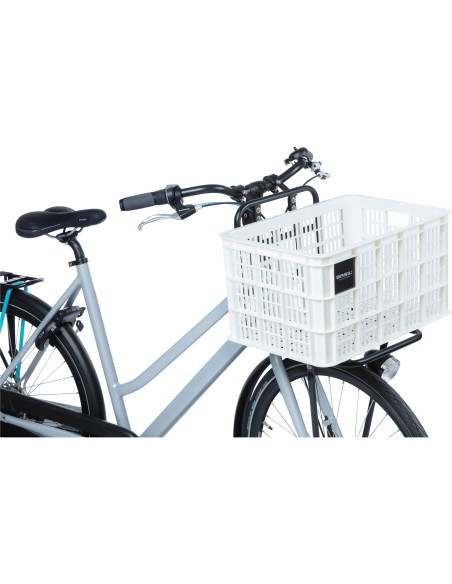 Basil fietskrat L bright white 40L recycled