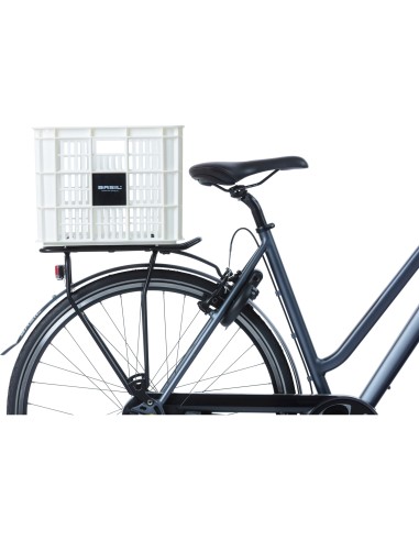 Basil fietskrat L bright white 40L recycled