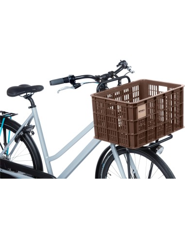 Basil fietskrat L brown 40L recycled