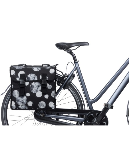 Basil fietstas dubbel Mara XL Sphere zwart/grijs 35L