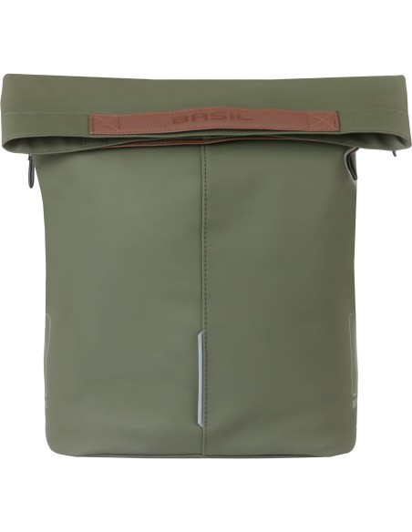 Basil shoppertas City moss green 14-16L