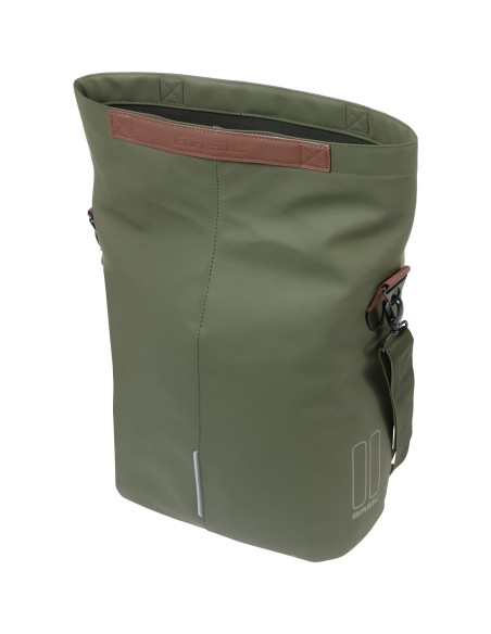 Basil shoppertas City moss green 14-16L