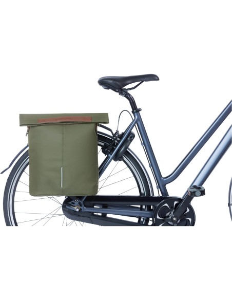 Basil shoppertas City moss green 14-16L