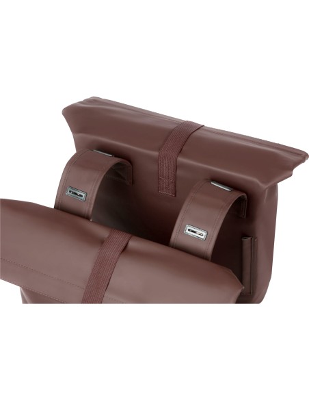 Basil fietstas dubbel City roasted brown 28-32L
