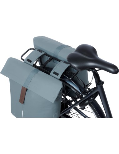 Basil fietstas dubbel City graphite blue 28-32L