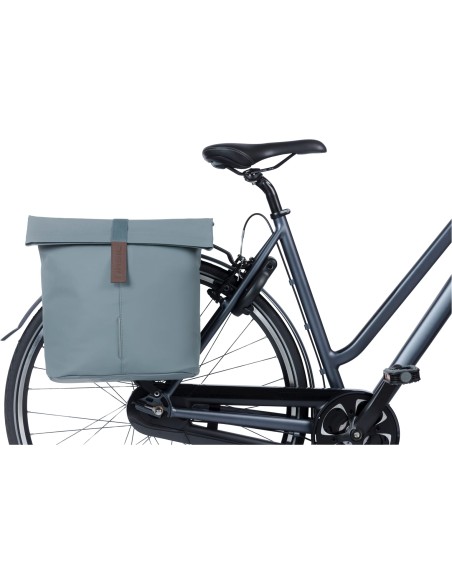 Basil fietstas dubbel City graphite blue 28-32L