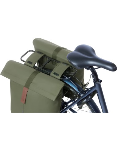 Basil fietstas dubbel City moss green 28-32L