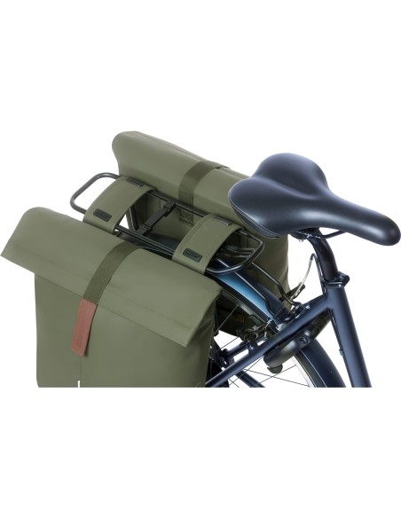 Basil fietstas dubbel City moss green 28-32L
