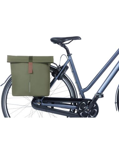 Basil fietstas dubbel City moss green 28-32L