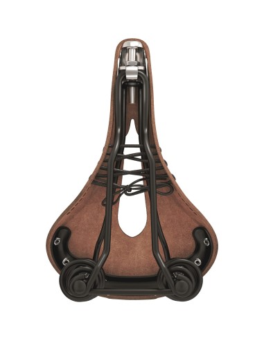 Brooks zadel Flyer Carved Antique Brown