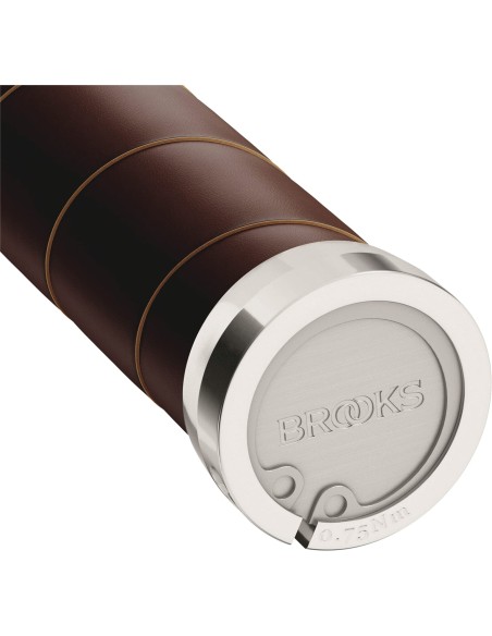 Brooks handvatten Slender Leather grips 130mm a. brown