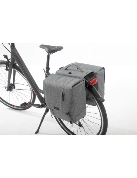 New Looxs fietstas dubbel Nova afneembaar grey 32L