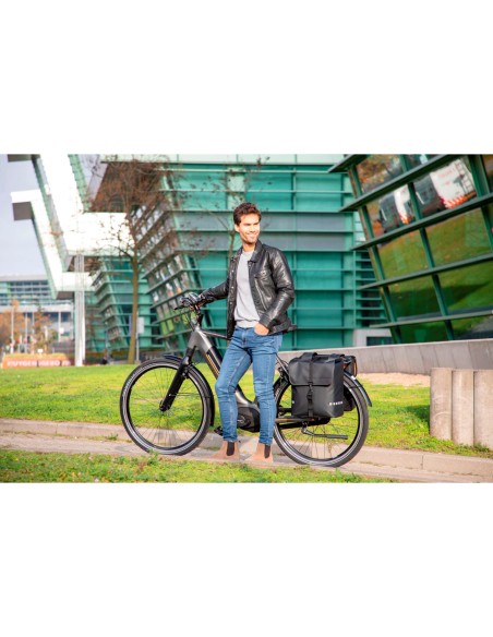 New Looxs fietstas dubbel Odense black 39L