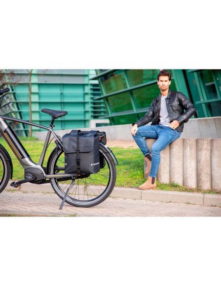 New Looxs fietstas dubbel Odense black 39L