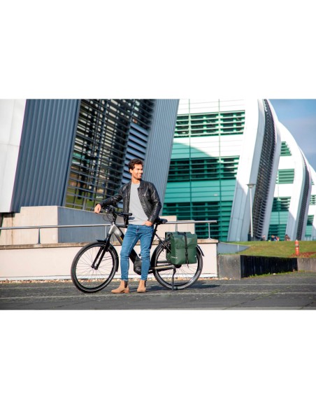 New Looxs fietstas dubbel Odense green 39L