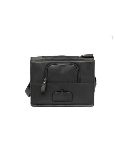 New Looxs laptoptas Fellini leer zwart 19L 15 inch