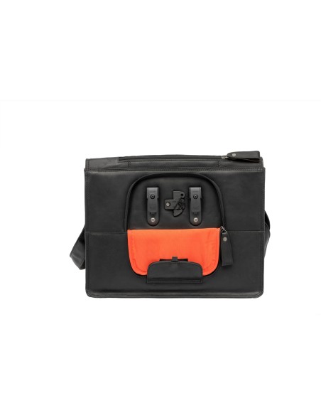 New Looxs laptoptas Fellini leer zwart 19L 15 inch