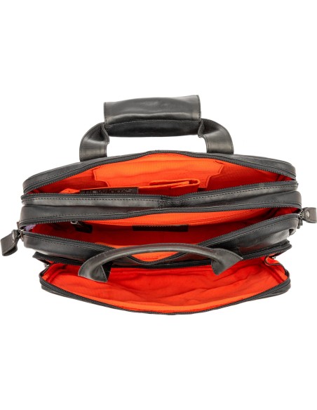 New Looxs laptoptas Cali leer zwart 17L 15 inch