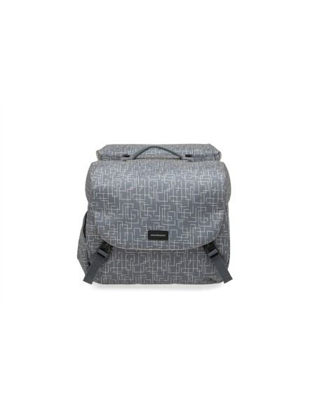 New Looxs fietstas dubbel Mondi Joy Ivy grey MIK 38L