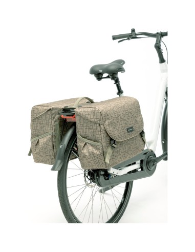 New Looxs fietstas dubbel Mondi Joy Ivy walnut MIK 38L