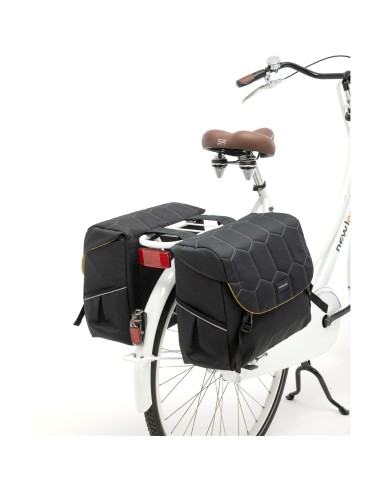 New Looxs fietstas dubbel Mondi Joy Quilted black 38L