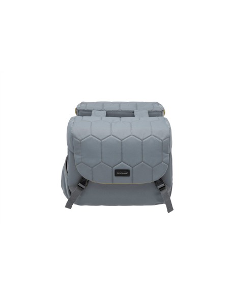 New Looxs fietstas dubbel Mondi Joy Quilted grey 38L