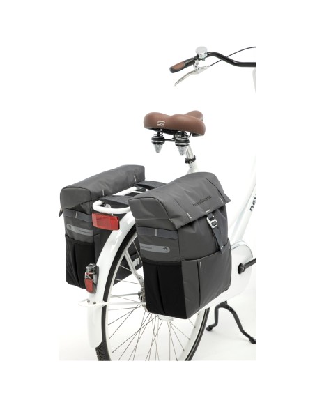 New Looxs fietstas dubbel Vigo grey 37L