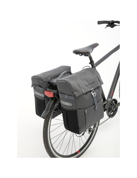 New Looxs fietstas dubbel Vigo grey Racktime 37L