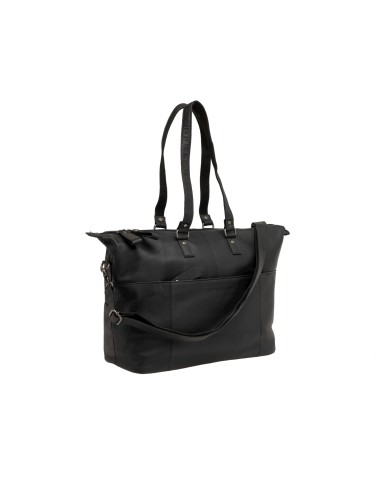 New Looxs laptoptas leer Verla zwart 21 liter