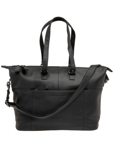 New Looxs laptoptas leer Verla zwart 21 liter