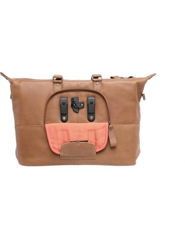 New Looxs laptoptas leer Verla cognac 21 liter