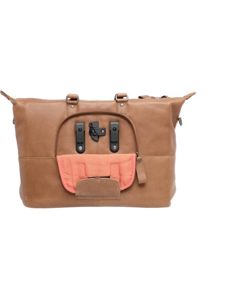 New Looxs laptoptas leer Verla cognac 21 liter