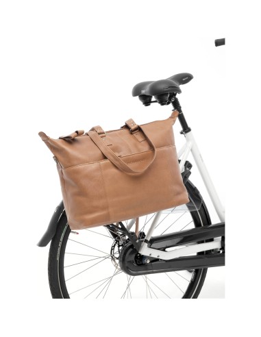 New Looxs laptoptas leer Verla cognac 21 liter