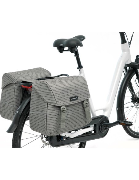New Looxs fietstas dubbel Joli nomi grey 37L