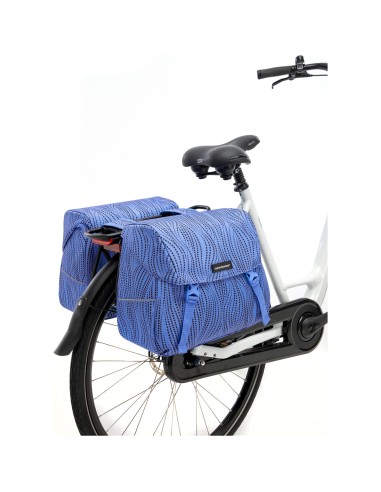 New Looxs fietstas dubbel Joli Alma blue 37L
