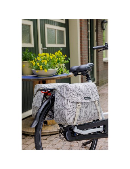 New Looxs fietstas dubbel Joli Alma sand 37L