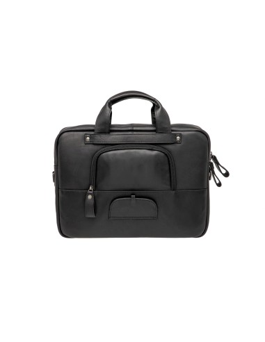 New Looxs laptoptas Luko leer zwart 7.5L 15 inch