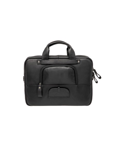 New Looxs laptoptas Luko leer zwart 7.5L 15 inch