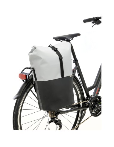 New Looxs fietstas enkel Nyborg lichtgrijs/zwart 17L