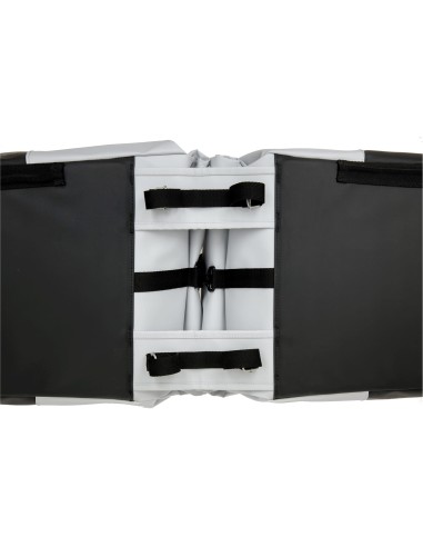 New Looxs fietstas dubbel Nyborg lichtgrijs/zwart 34L